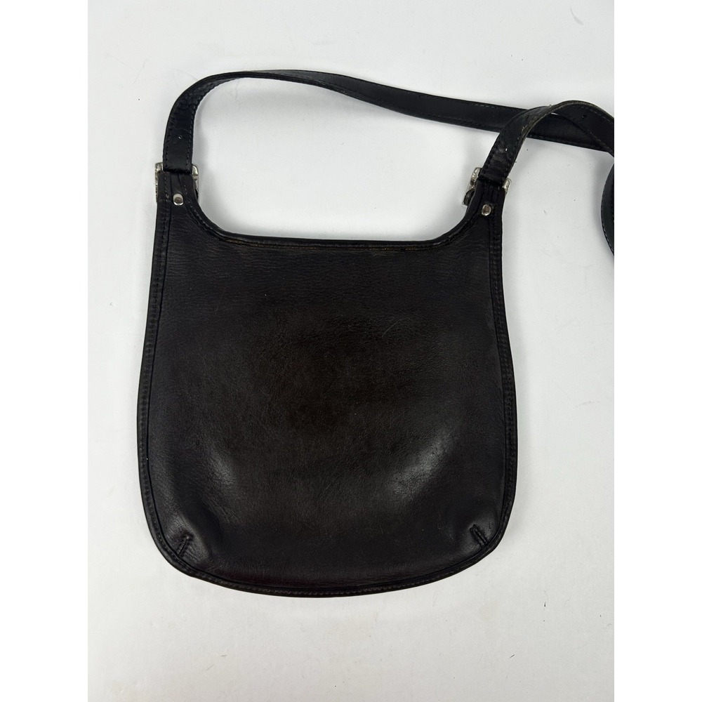 Vintage Coach Bag 9135 Small Hippie Flap Bag Dk Brown/black - Picture 7 of 11